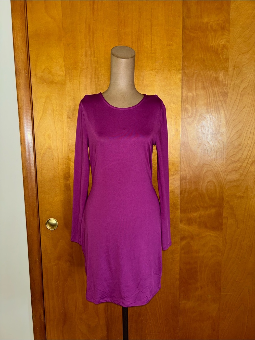 Vero Moda Long Sleeve Magenta Bodycon Dress nwt